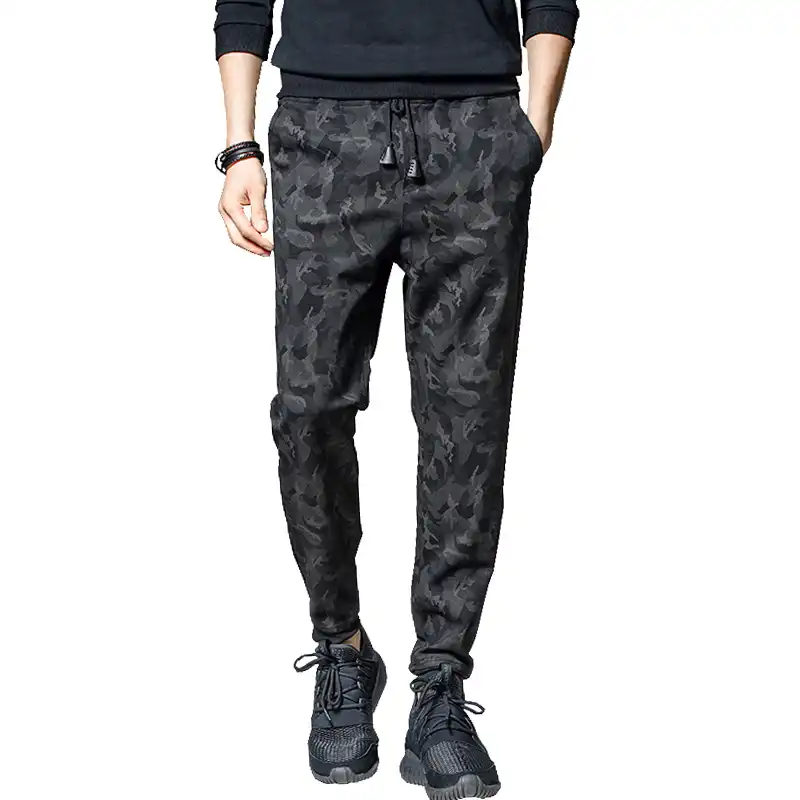 black camo joggers mens