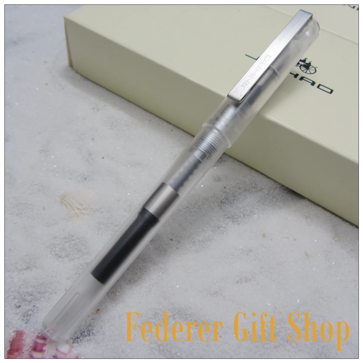 

Jinhao G91 Transparent Demonstrator Fountain Pen Fine Nib Ink Pen 7 Color select
