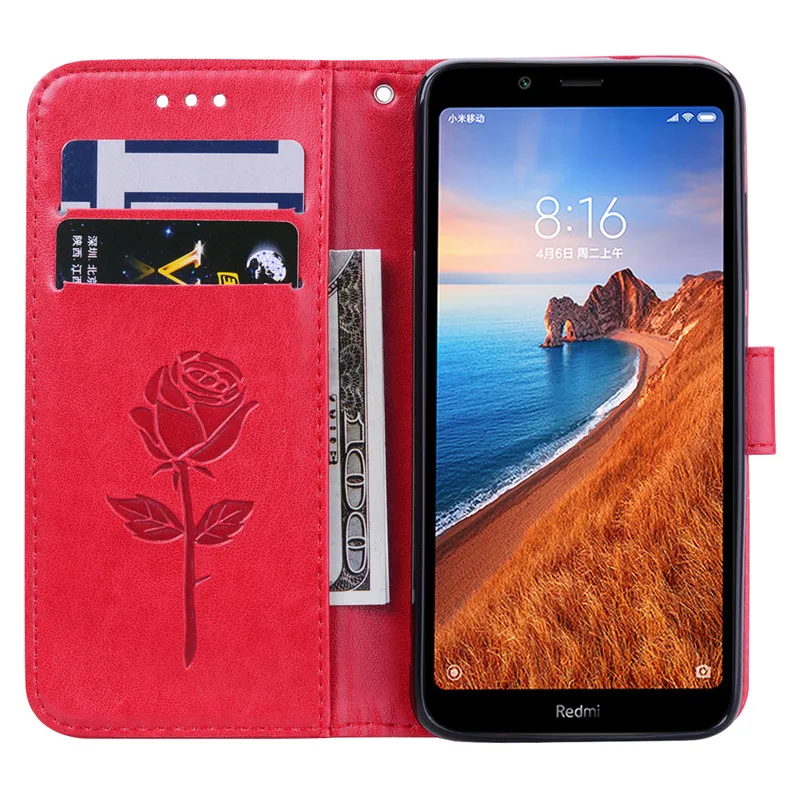 Кожаный чехол-книжка для Xiaomi Redmi 7A Global Phone Wallet, чехол для телефона s для Xiaomi Redmi 7A, держатель для карт, чехол для Redmi 7A