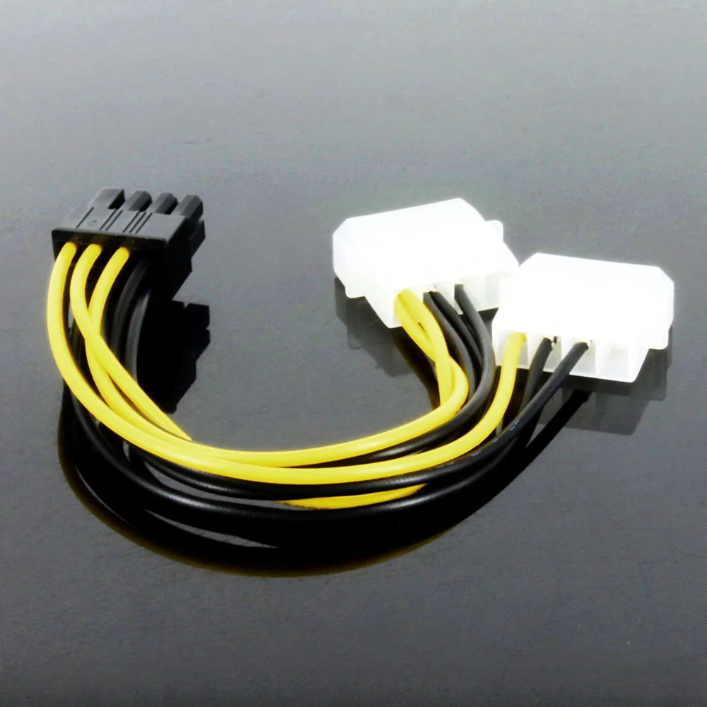 JONSNOW 8 контактный штекер на 2 IDE двойной 4 Molex Female PCI E внешняя Видеокарта адаптер