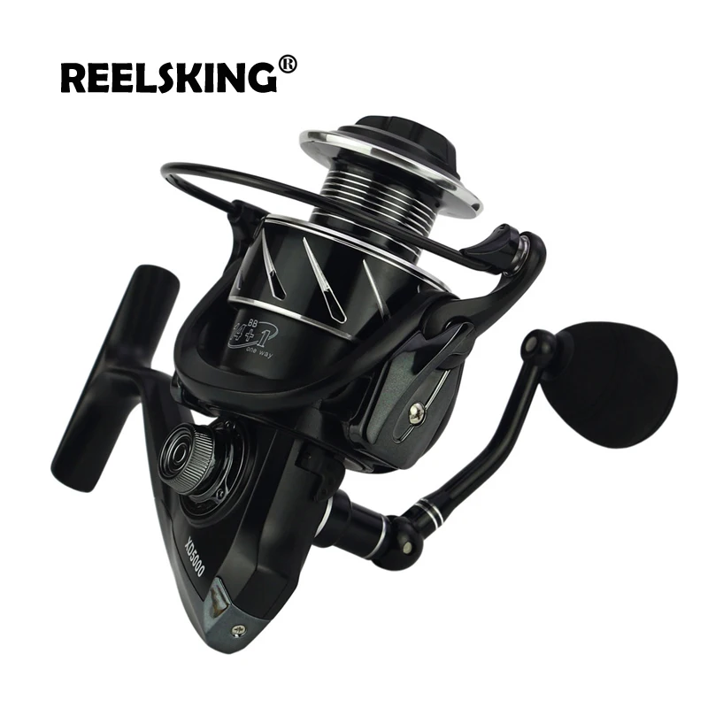 REELSKING الألومنيوم بكرة في اتجاه واحد مخلب 5-10 كجم السحب الصيد بكرة 1000-7000 سلسلة إيفا مقبض الغزل بكرة