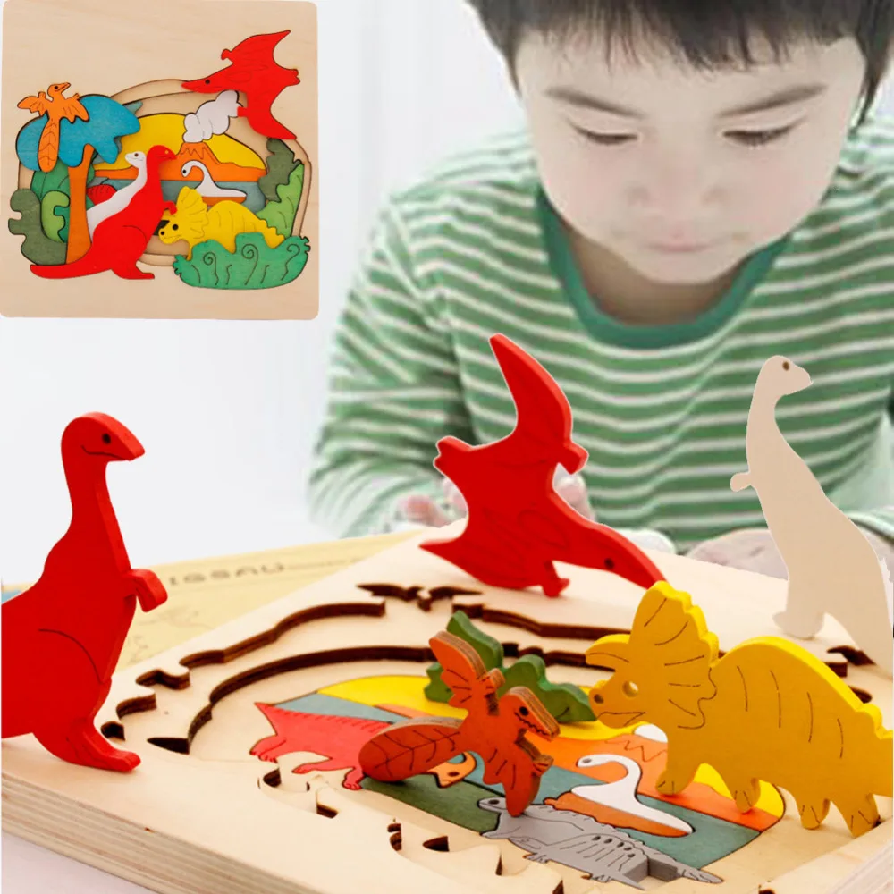Kids Wooden font b Toys b font for Children Jigsaw Puzzle font b Toys b font