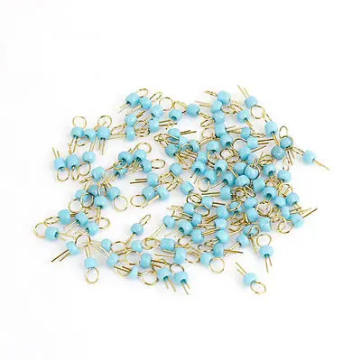 

100 x Light Blue Gold Tone Soldering PCB Board Test Point Pin Replacement