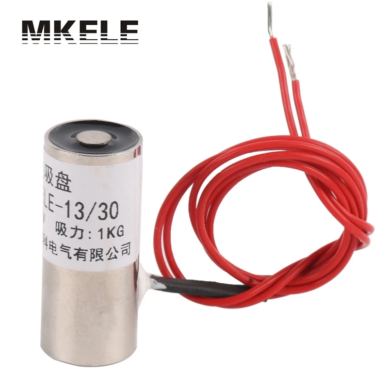 

Hot Sale 13/30 Electromagnet Electric Lifting Magnet Solenoid Lift Holding 1kg DC 12V Imanes De Neodimio Magnetic Materials