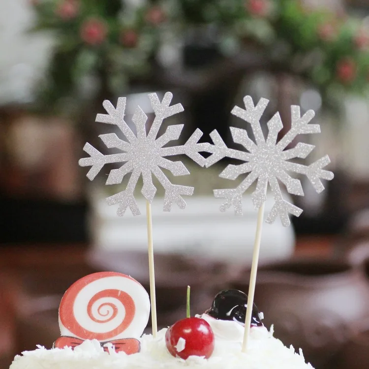 Snowflake cupcake toppers,Colorful Snowflakes, Snow decoration, Frozen Party cupcake toppers, Winter Wonderland, Winter birthday