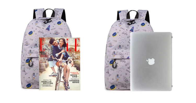 Space printing backpack for girs boys (6)
