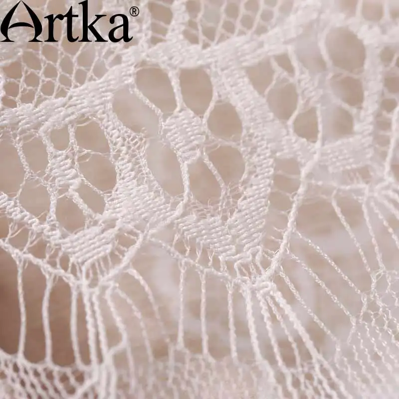 Artka женская Летний Новый Кружева Лоскутная Шифоновое Платье Винтаж Стенд