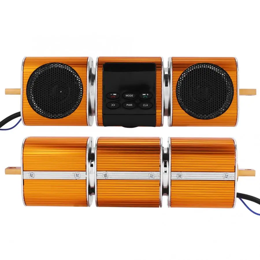 Мотоцикл MP3 музыкальный плеер динамик s Bluetooth стерео динамик FM радио водонепроницаемый регулируемый кронштейн аудио плеер