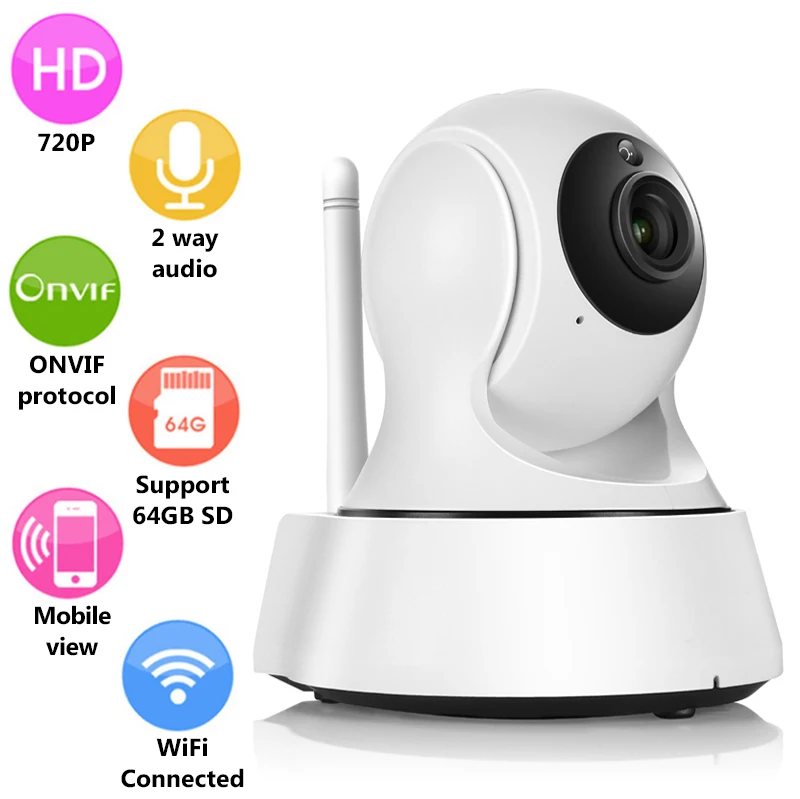 

1MP 720P HD Wireless WiFi Camera brand New Smart CCTV Security IP Camera Network Monitor Home Cam
