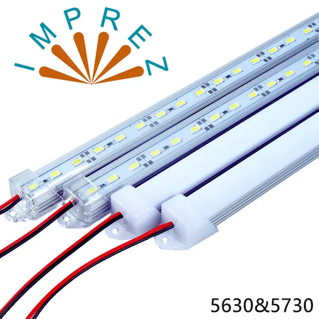 

10pcs*50cm Factory Wholesale DC 12V SMD 5630 LED Hard Rigid Strip Bar Light Aluminium shell +pc cover LED Bar Light 5730