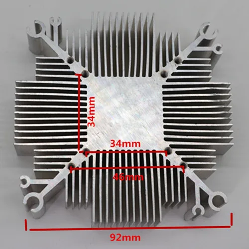 2019 Новый 10 Вт-200 Вт Чистый алюминий cob led теплоотвод multichip для светодиодного охлаждения DIY led grow chip светильник с отверстием 34*34 мм