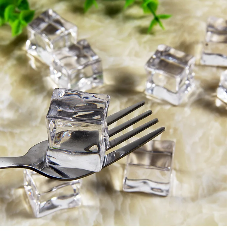 10 шт/комплект искусственный лед Акриловые Кубики поддельные кристалл фоновое украшение для фотосъемки реквизит для фруктовых напитков пива виски