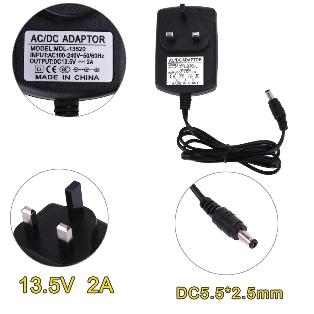 DC 13,5 V 2A адаптер переменного тока 100~ 240V 50/60 Гц переменного тока в постоянный преобразователь Питание адаптер 5,5*2,5 мм