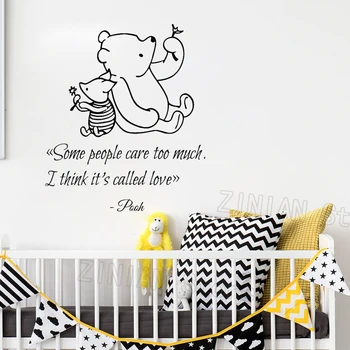 

Winnie The Pooh Wall Decal Quote Piglet Vinyl Stickers Kids Nursery Decor Cute Bear Wall Sticker Home Interior Decoration Z431