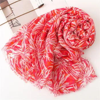 

women's summer autumn Thailand style bohemian long leaves pattern scarf 2019 foulard femme bufandas invierno mujer
