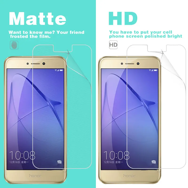 Антибликовая матовая защитная пленка для Huawei Honor 8 Lite 5 2 В PRA AL00 AL00X TL10 HD прозрачная