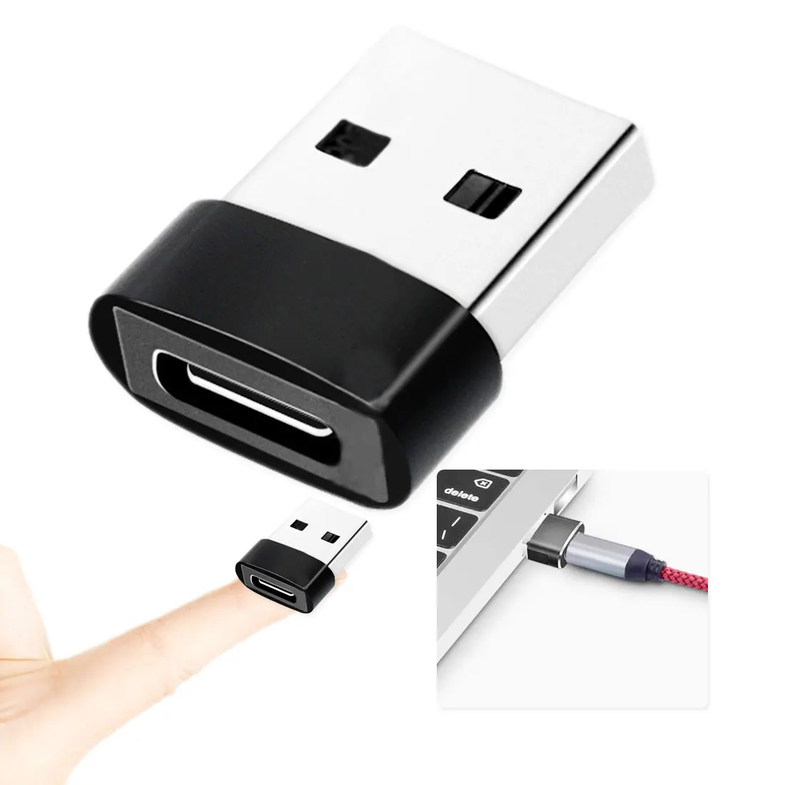 

USB 2.0 MINI Mobile Phone Male To USB Type-C Female Connector Converter Adapter