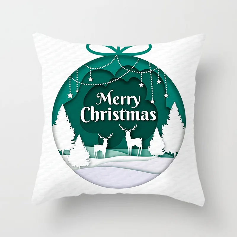 Fuwatacchi рождественский стиль наволочка зеленый снеговик олень Подарочный чехол для подушки дом, автомобиль, диван полиэстер декоративная наволочка