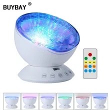Светодиодный ночной Светильник океанская волна проектор звездного неба Аврора Luminaria встроенный музыкальный проигрыватель USB Новинка лампы для детские, для малышей для детей