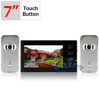 

DP-766+ 669 silver 7inch video door phone system 1 monitor + 2 camera