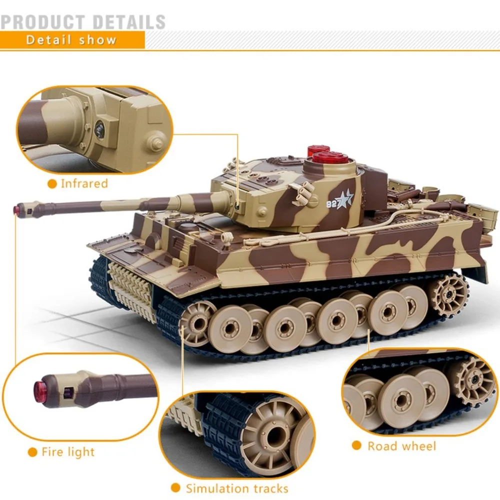 OCDAY RC 1/24 518 rc Танк гусеничный ИК пульт дистанционного управления игрушки
