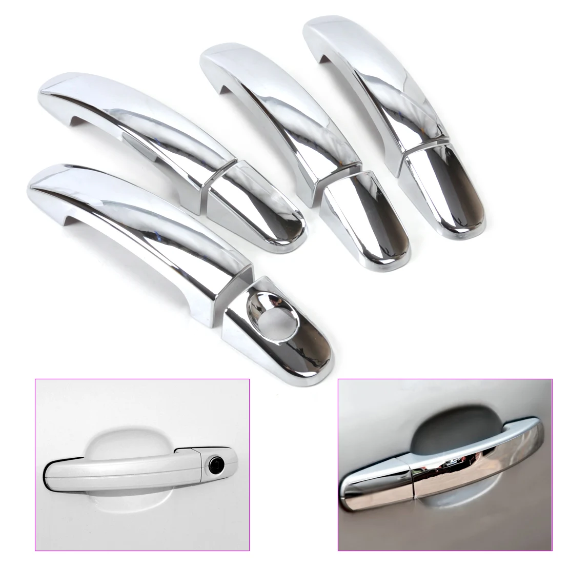 DWCX Exterior Car Styling Chrome Door Handle Cover Trim DWCX Exterior Car Styling Chrome Door Handle Cover Trim