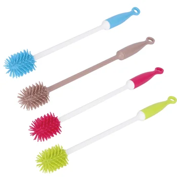 

Baby Bottle Brush 360 Rotation Bottle brush Silicone Baby Milk Feeding Bottle Brush Nipple Cleaning Cup Scrubber Washing Brushes