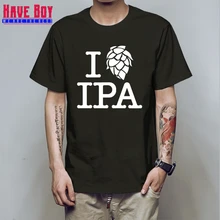 Летняя мужская футболка с надписью «HAVE BOY» и надписью «I Love IPA», Повседневная хлопковая футболка с коротким рукавом, забавное пиво, Мужская бледная футболка с надписью IPA, HB444