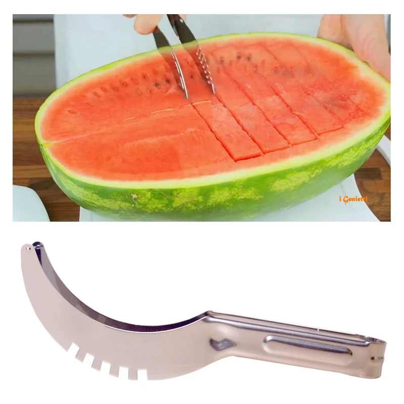 

Stainless Steel Watermelon Slicer Fruit Fast Cutter Knife Corer Fruit Vegetable Tool Kitchen Gadgets Watermelon Slicer Accessory
