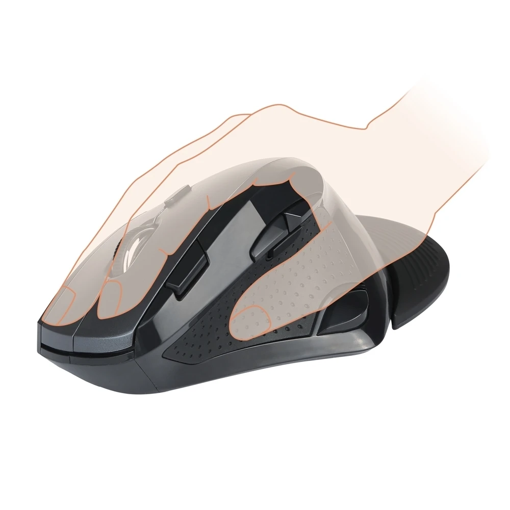 Delux M910GB 2.4GHz Wireless Mouse 9 Buttons 2400 DPI Ergonomic Vertical Office Mice With Removable Palm Rest For PC Laptop