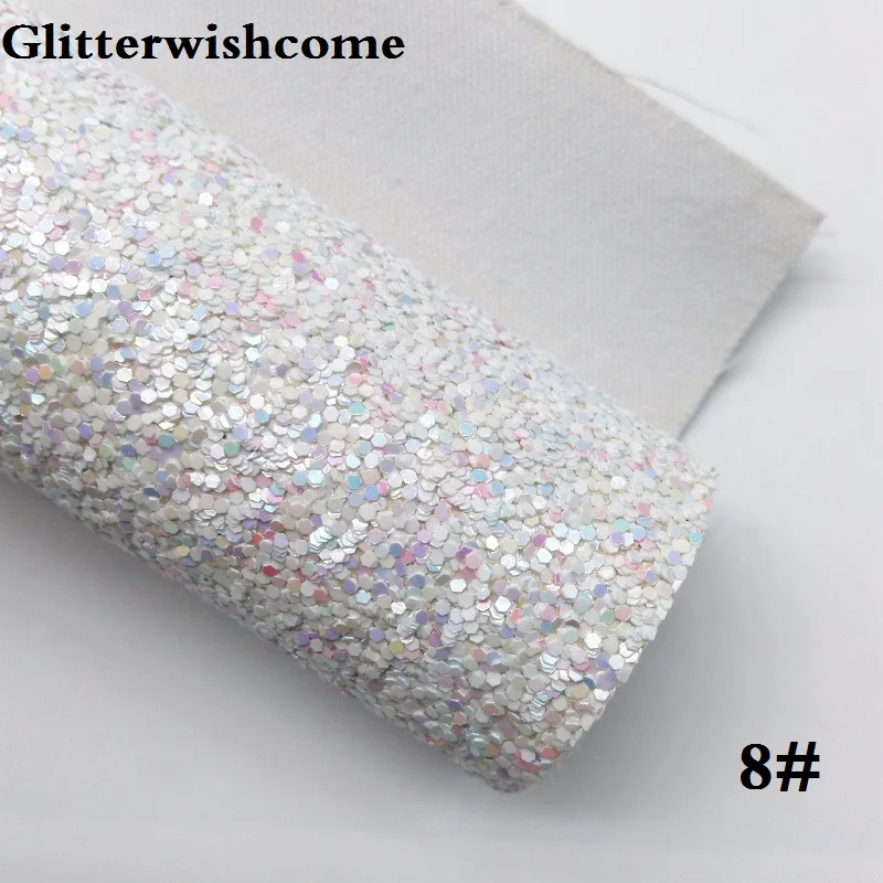 Glitterwishcome 30X134 см мини-рулон синтетическая кожа, массивная блестящая кожа, искусственная ткань из искусственной кожи винил для бантов, GM023 - Цвет: 8