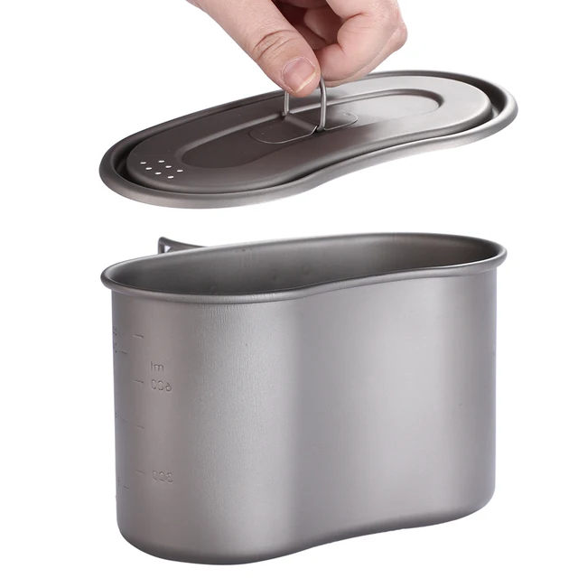 TOAKS 950ml Titanium Cup Titanium Military Lunch Box Titanium Canteen