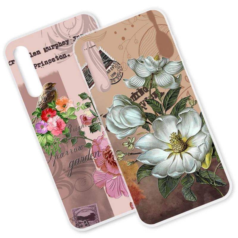 

ShuiCaoRen Soft Silicone Phone Case For Huawei P20 Pro / P20 Lite 3D Relief Flowers Shockproof Cover For Huawei P20 Plus Cases