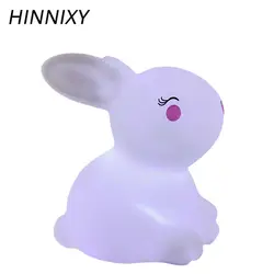 Hinnixy светодиодный кролик ночник Для детей маленькое платье для малышей Мягкая игрушка светящийся прикроватная лампа Декоративная подарок