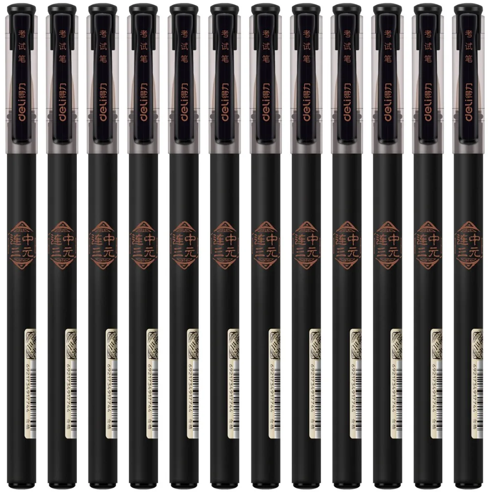 

New Gel Pen 12 pcs Black Gel Ink Pen Stationery School & Office Writing Supplies Upscale Exquisite 0.5mm Gel Pens for Writing