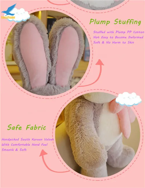 Fancytrader 59`` Giant Stuffed Bunny Plush Toys Soft Large Animals Rabbit Doll 150cm JUMBO Great Gift 3 Sizes FT16436 (13)