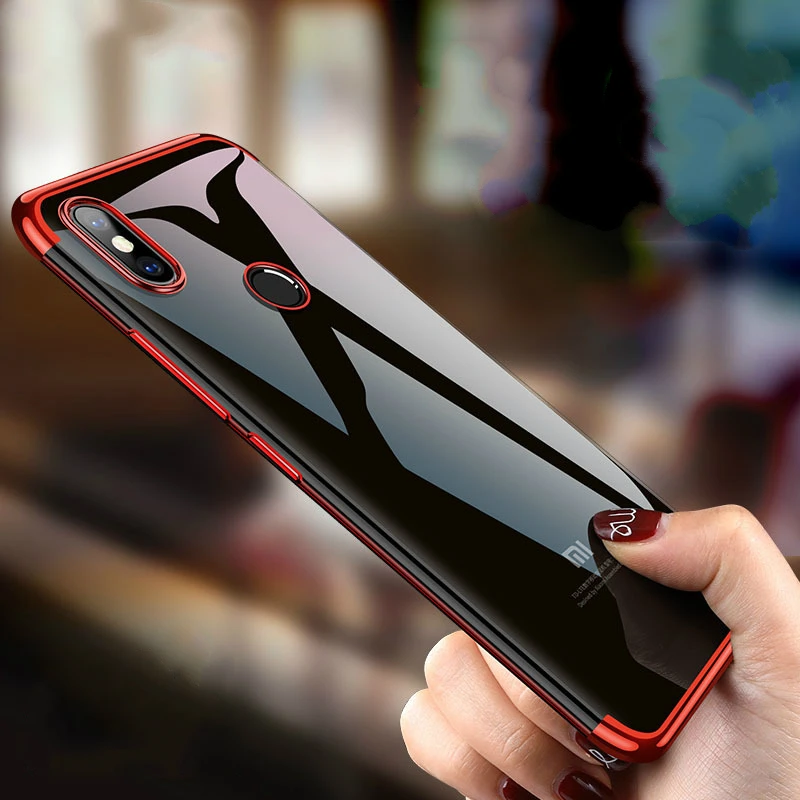 Чехол из ТПУ с гальваническим покрытием для Xiaomi Redmi Note7 Note6 Note5 Pro мягкий гибкий