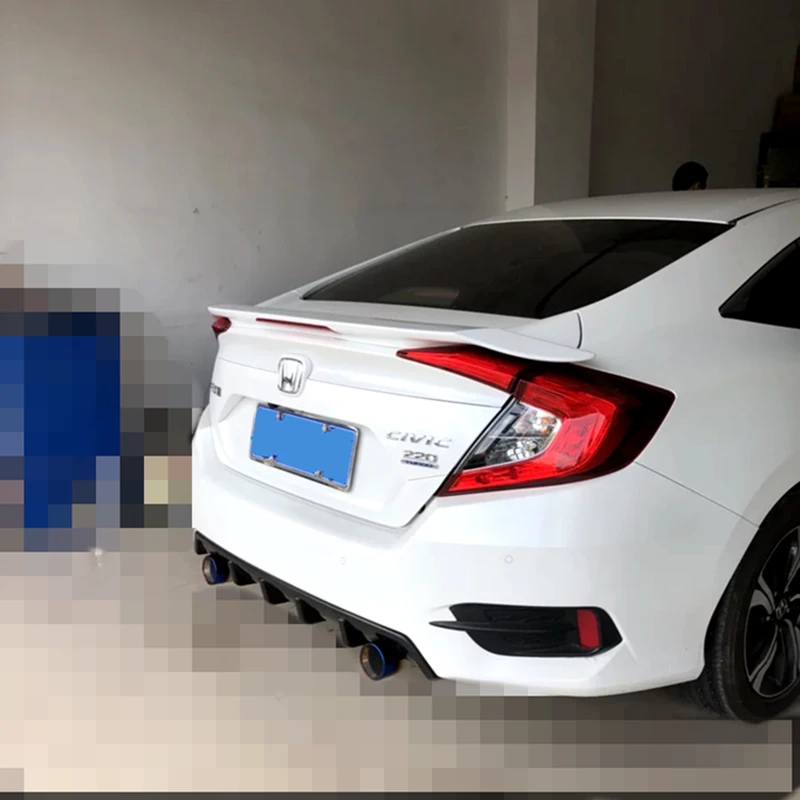 Для Honda Civic- Высокое качество ABS пластик Таиланд RS Стиль праймер цвет украшение в виде хвостового крыла задний багажник автомобиля спойлер