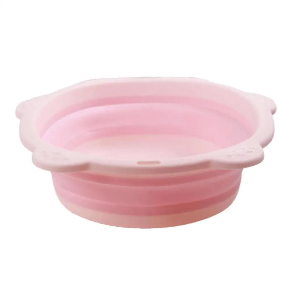 Pink Большой утолщенный пластиковый нескользящий открытый складной умывальник для новорожденных умывальник для детей мойка для матери и ребенка - Цвет: Pink