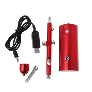 

Mini Non-oil Airbrush Paint Spray Gun Sprayer Air Compressor Kit Set For Body Painting Tattoo Craft Cake Model Making Power Tool