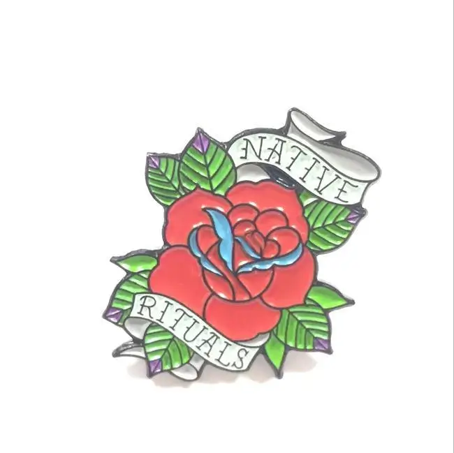 

custom metal badges hot sale enamel color badges pin