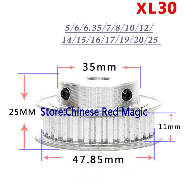 XL30-30tooth-XL28-28tooth-Timing-Pulley-Aluminum-3D-Printer-Parts-XL-teeth-Bore-Width-11mm-Synchronous.jpg_640x640