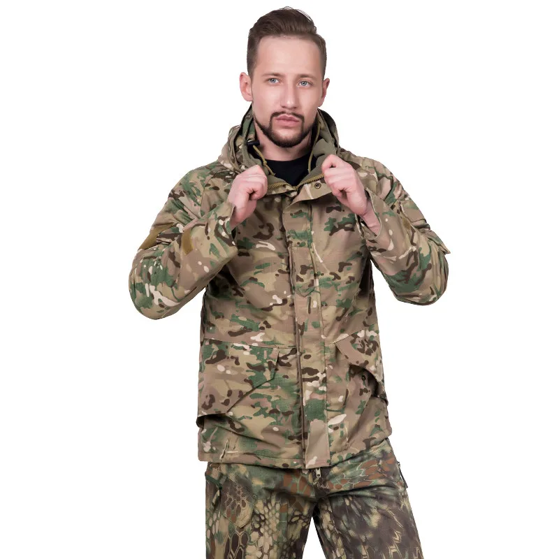 Мужская Военная тактическая куртка зимняя камуфляжная теплая Толстая куртка теплая парка с капюшоном бомбер армейская куртка водонепроницаемая ветровка - Цвет: CP