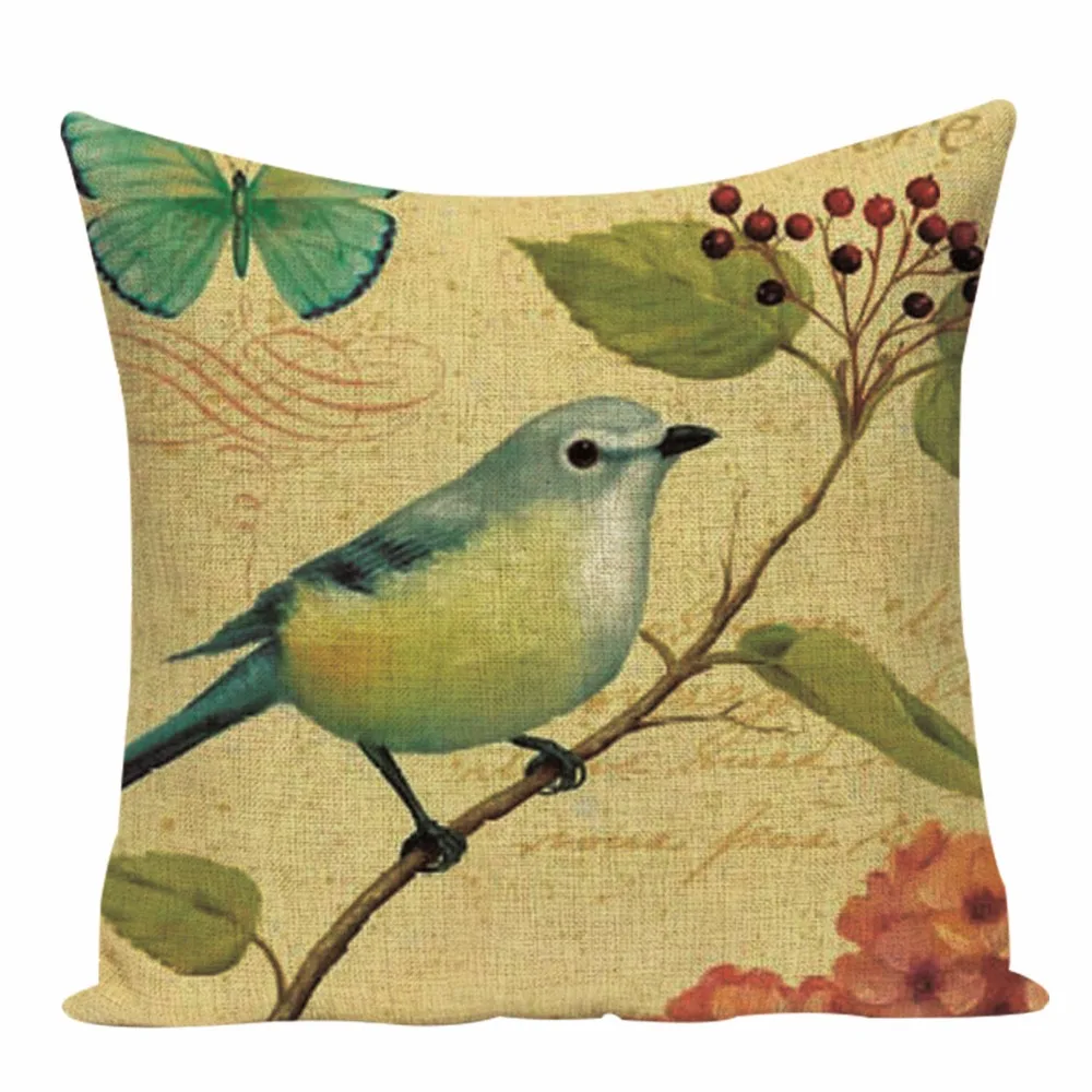 Декоративная подушка в винтажном стиле с цветами и птицами|cushion embroidery|cushion dresscushion