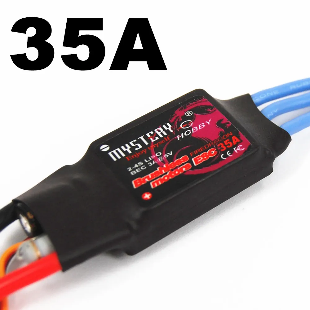 

Mystery 2-4S 35A ESC Speed Controller with 5V 3A BEC For RC Helicopter RC airplane