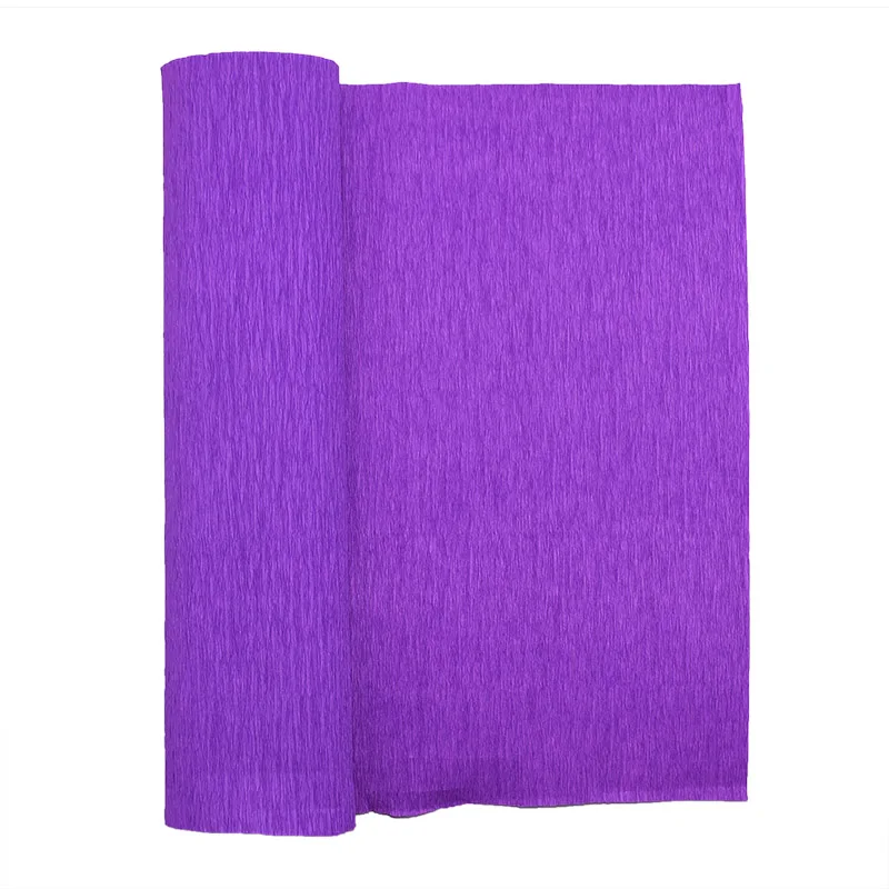 25 см x 250 см красочная крепированная бумага и цветочная лента для ствола для самостоятельной упаковки цветов Скрапбукинг подарки вечерние украшения гирлянды 8Z - Цвет: BB155-P10 violet