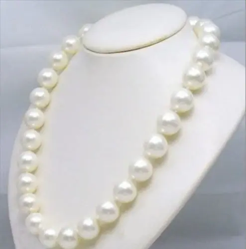 

Huge! 18mm White shell Pearl Necklace 18"
