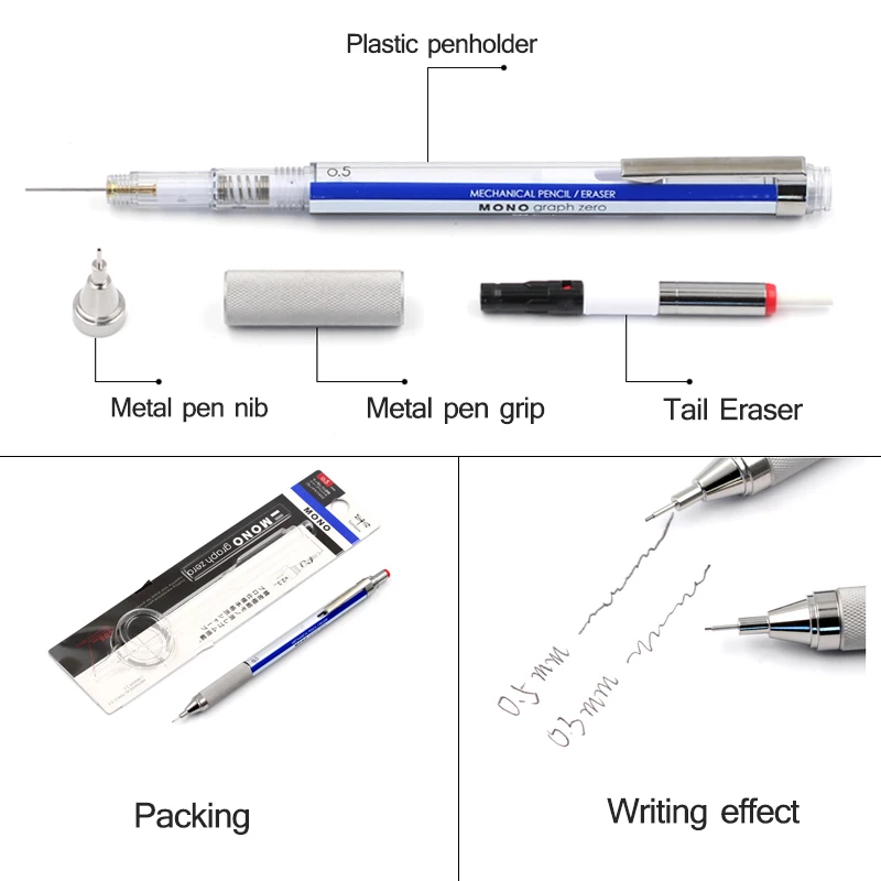 TOMBOW 0 3/0 5 мм профессиональные механические карандаши моно граф для рисования