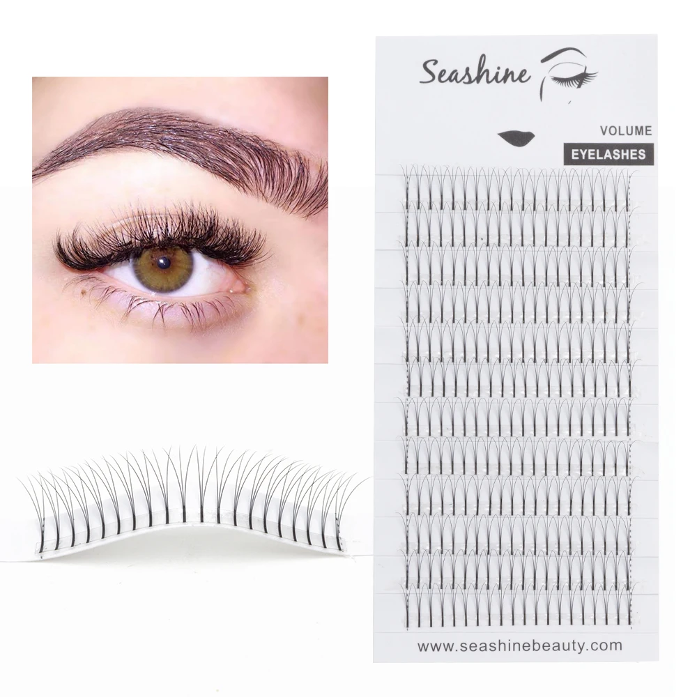 

Seashine Individual Lashes Premade Fans Long Stem One Tray Volume Lashes High Quality Factory Hand Made For Free Shipping