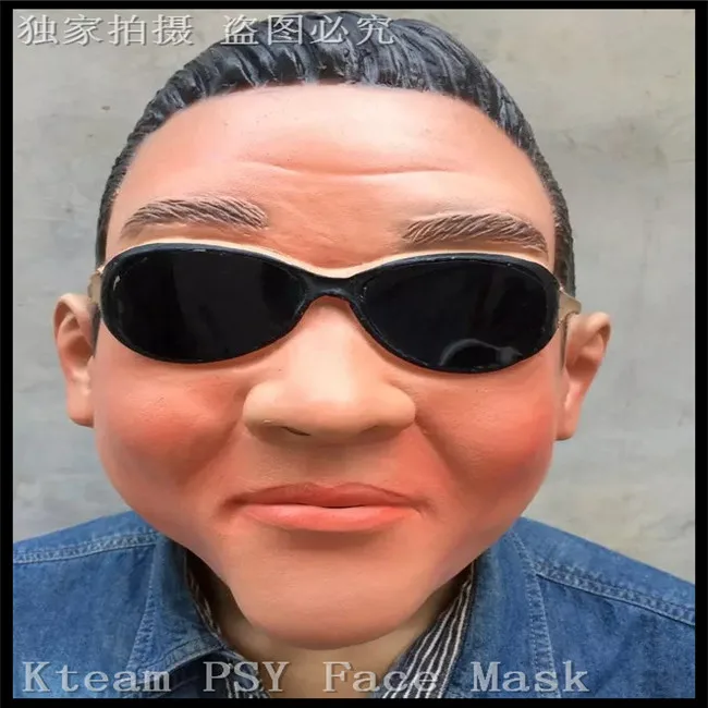 Хэллоуин вечерние Косплэй Gangnam Стиль пси маскарадные латексные маски веселить